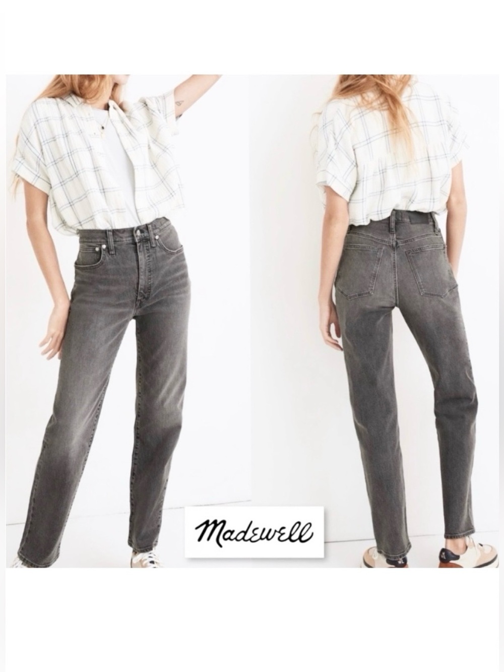 Madewell- The Perfect Vintage Jean Lunar Wash Gray Denim N0591 stretch. Size: 26